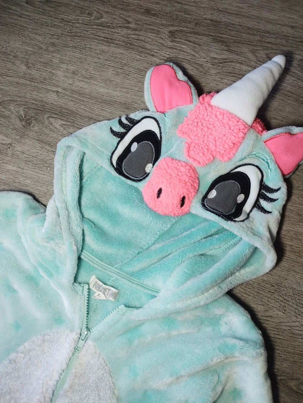 Mint Green & Pink Unicorn Hooded Onesie Kigurumi Pajama
